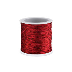 Lurex cord / christmas twine ø0.3 mm - Red (1 Piece)