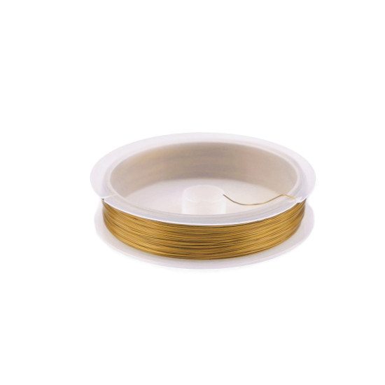 Drucik dekoracyjny ø0,5 mm - Złoty (10 Sztuki) Drucik dekoracyjny ø0,5 mm - Złoty (10 Sztuki)