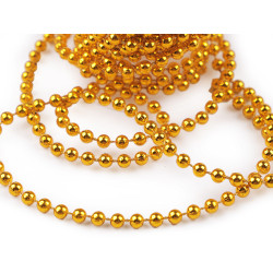 Plastic beads garland ø4 mm - Gold (1 Coil)