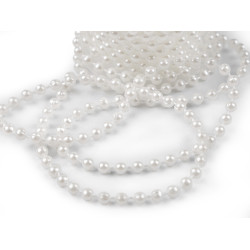 Plastic beads garland ø4 mm - White (1 Coil)