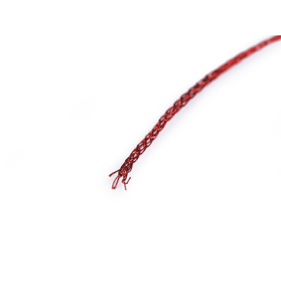 Sznureczek z lureksem ø1 mm - Czerwony (1 Sztuka) Sznureczek z lureksem ø1 mm - Czerwony (1 Sztuka)
