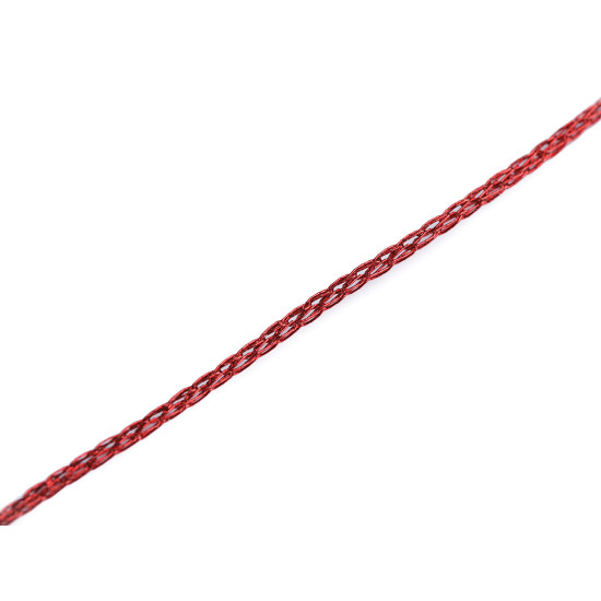 Sznureczek z lureksem ø1 mm - Czerwony (1 Sztuka) Sznureczek z lureksem ø1 mm - Czerwony (1 Sztuka)