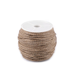 Linen / flax string ø1 mm - Natural burlap (1 Piece)