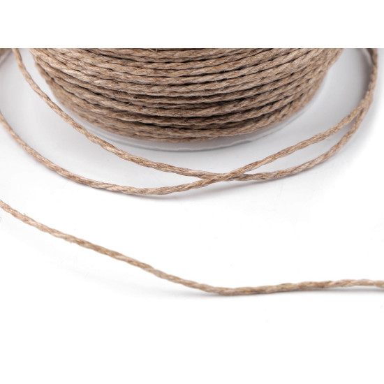 Sznurek lniany ø1 mm - Płowy naturalny (1 Sztuka) Sznurek lniany ø1 mm - Płowy naturalny (1 Sztuka)