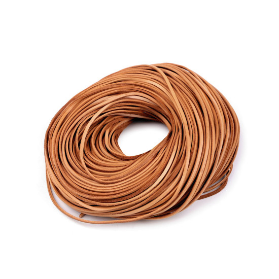 Bőrcsík lapos 3 mm folyóméteres - Sötétbarna (1 Méter) Bőrcsík lapos 3 mm folyóméteres - Sötétbarna (1 Méter)