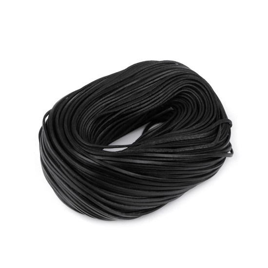 Bőrcsík lapos 3 mm folyóméteres - Sötétbarna (1 Méter) Bőrcsík lapos 3 mm folyóméteres - Sötétbarna (1 Méter)