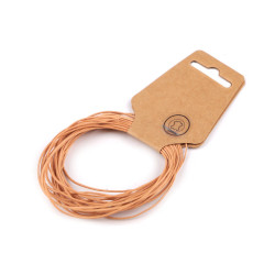 Corda/cordino in pelle, dimensioni: ø 1 mm - Beige scuro (100 Metri)