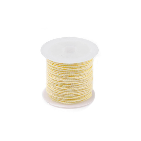 Sznurek pes skręcany ø1 mm woskowany - Green yelow (10 Sztuki) Sznurek pes skręcany ø1 mm woskowany - Green yelow (10 Sztuki)
