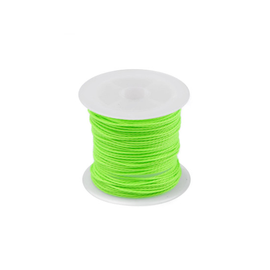 Sznurek pes skręcany ø1 mm woskowany - Green yelow (10 Sztuki) Sznurek pes skręcany ø1 mm woskowany - Green yelow (10 Sztuki)