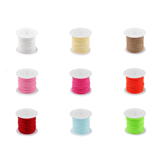 Sznurek pes skręcany ø1 mm woskowany - Green yelow (10 Sztuki) Sznurek pes skręcany ø1 mm woskowany - Green yelow (10 Sztuki)