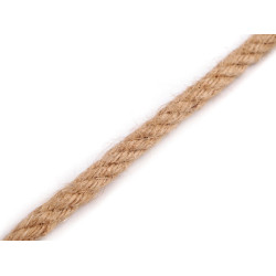 Sznurek jutowy ø10 mm skręcany - Płowy naturalny (5 Metry)
