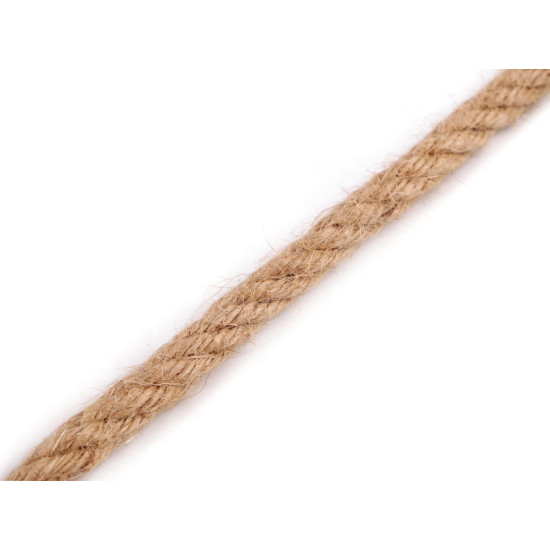 Sznurek jutowy ø10 mm skręcany - Płowy naturalny (5 Metry) Sznurek jutowy ø10 mm skręcany - Płowy naturalny (5 Metry)
