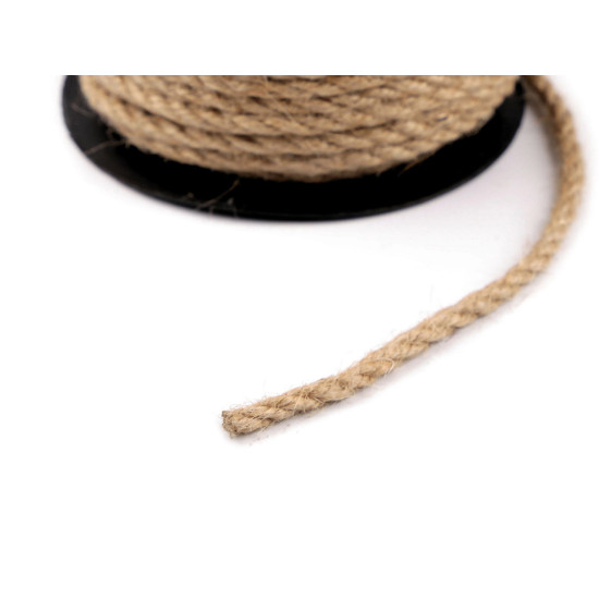 Cordon en jute torsadé, ø 4 mm - Ecru natural (47 Mètres) Cordon en jute torsadé, ø 4 mm - Ecru natural (47 Mètres)