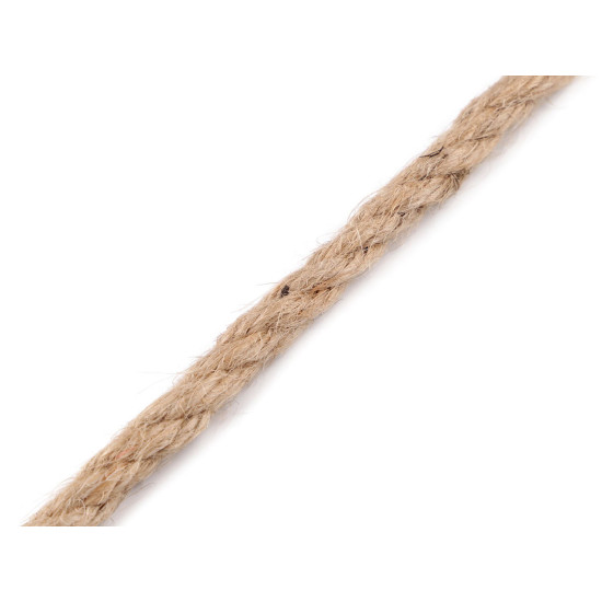 Cordon en jute torsadé, ø 8 mm - Ecru natural (1 Mètre) Cordon en jute torsadé, ø 8 mm - Ecru natural (1 Mètre)