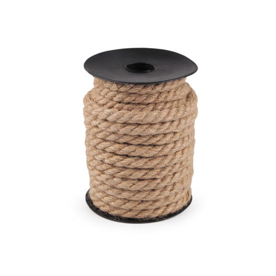 Sznurek jutowy ø10 mm skręcany - Płowy naturalny (8 Metry) Sznurek jutowy ø10 mm skręcany - Płowy naturalny (8 Metry)