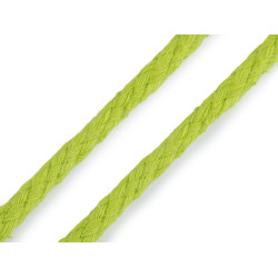 Cordoncino di cotone, dimensioni: ø 7 mm, intrecciato - Luce verde (135 Metri)