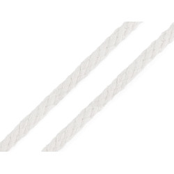 Cordón de algodón ø5 mm trenzado - Blanco (1 Metro)