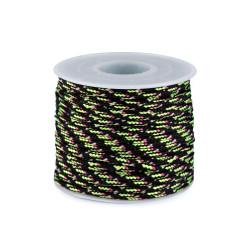 Sznurek / linka spadochronowa ø2,5 mm - Czarny (100 Metry)