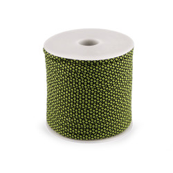 Clothing cord string with core ø4 mm - Yellow reflective (1 Piece)