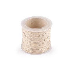 Cordón de algodón encerado ø0,6 mm - Crudo claro (1 Pieza)