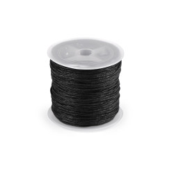 Cordón de algodón encerado ø0,6 mm - Negro (1 Pieza)