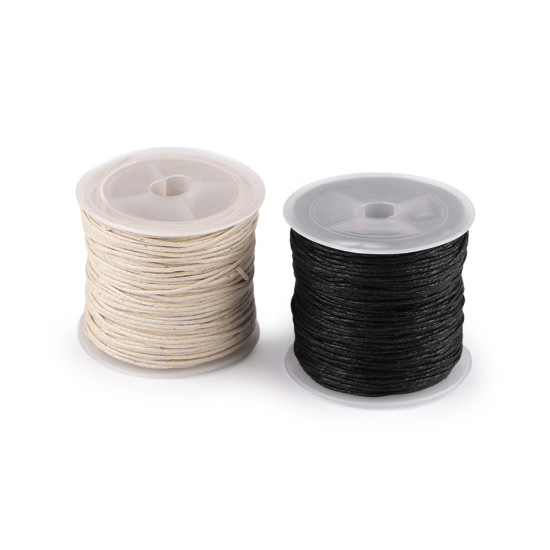 Cordón de algodón encerado ø0,6 mm - Crudo claro (1 Pieza) Cordón de algodón encerado ø0,6 mm - Crudo claro (1 Pieza)