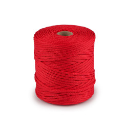 Corda / spago in poliestere, pes, dimensioni: ø 4 mm - Rosso (100 Metri)