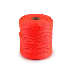 Corda / spago in poliestere, pes, dimensioni: ø 4 mm - Neon arancione (100 Metri)