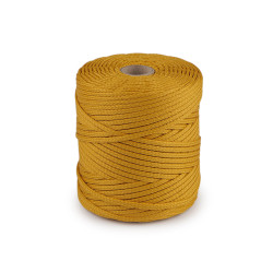 Corda / spago in poliestere, pes, dimensioni: ø 4 mm - Senape (100 Metri)