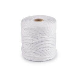 Corda / spago in poliestere, pes, dimensioni: ø 4 mm - Bianco (100 Metri)