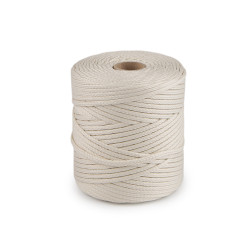 Corda / spago in poliestere, pes, dimensioni: ø 4 mm - Ecru chiaro (100 Metri)