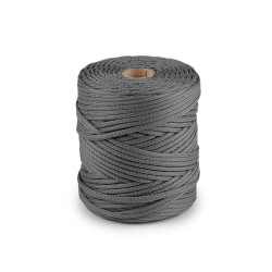 Corda / spago in poliestere, pes, dimensioni: ø 4 mm - Grigio (100 Metri)