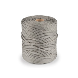 Corda / spago in poliestere, pes, dimensioni: ø 4 mm - Grigio chiaro (100 Metri)