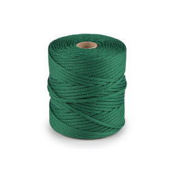 Corda / spago in poliestere, pes, dimensioni: ø 4 mm - Verde salvia scuro (100 Metri)