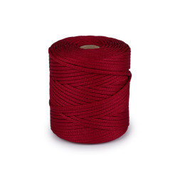Corda / spago in poliestere, pes, dimensioni: ø 4 mm - Rosso vino chiaro (100 Metri)