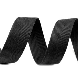 Taśma jodełka szerokość 20 mm - Czarny (200 Metry)