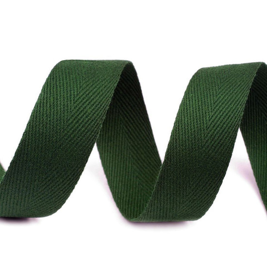 Taśma jodełka szerokość 20 mm - Zielony jodłowy (200 Metry) Taśma jodełka szerokość 20 mm - Zielony jodłowy (200 Metry)