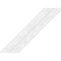 Fold over elastic trim width 19 mm - White (1 Meter)