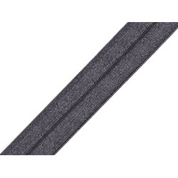 Fold over elastic trim width 19 mm - Grey (1 Meter)