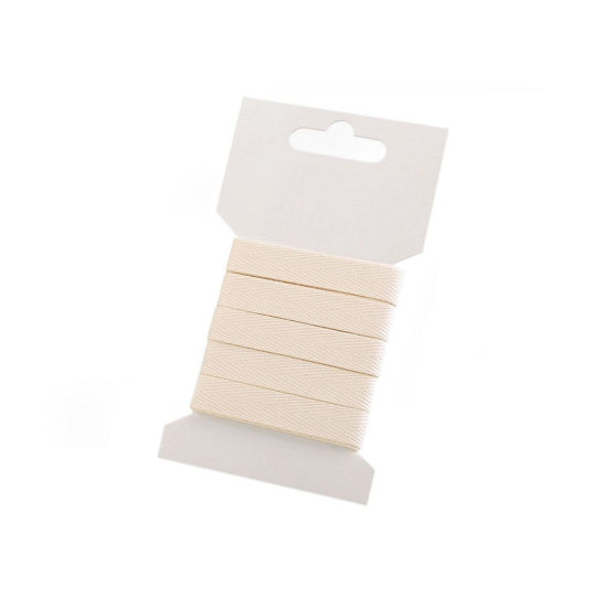 Köperband auf karte breitte 10 mm - Naturfarbe hell (1 Karte) Köperband auf karte breitte 10 mm - Naturfarbe hell (1 Karte)
