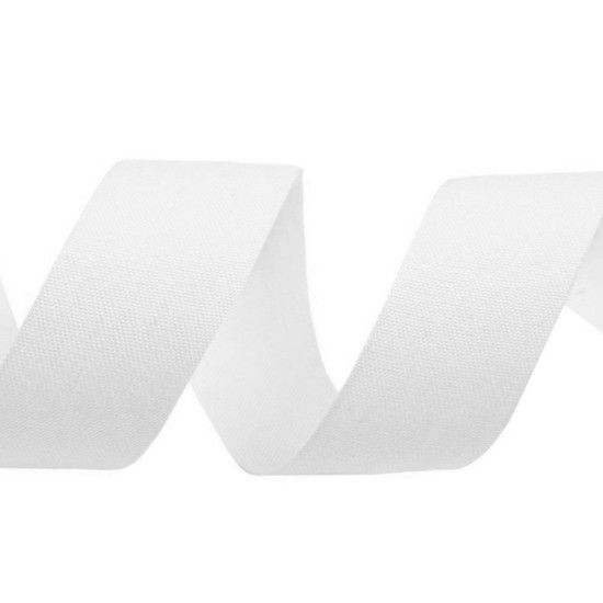 Cotton canvas ribbon width 35 mm - Ecru light (1 Meter) Cotton canvas ribbon width 35 mm - Ecru light (1 Meter)
