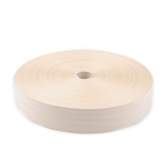 Cotton canvas ribbon width 35 mm - Ecru light (1 Meter) Cotton canvas ribbon width 35 mm - Ecru light (1 Meter)