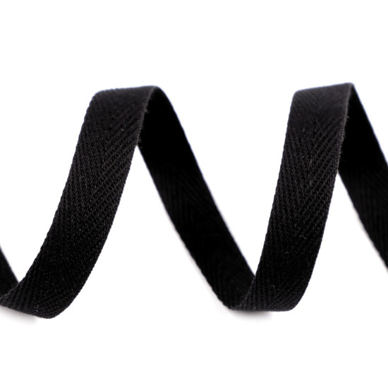 Taśma jodełka szerokość 10 mm - Czarny (45 Metry) Taśma jodełka szerokość 10 mm - Czarny (45 Metry)