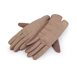 Gants matelassés pour femme - Beige (1 Paire)