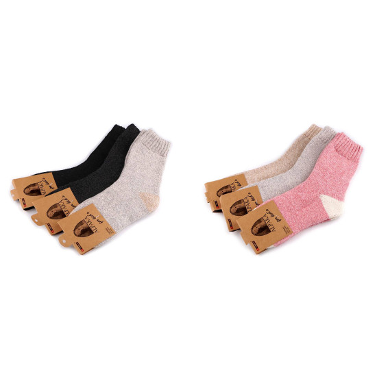 Alpaca thermal socks for girls - Mix (3 Pairs)