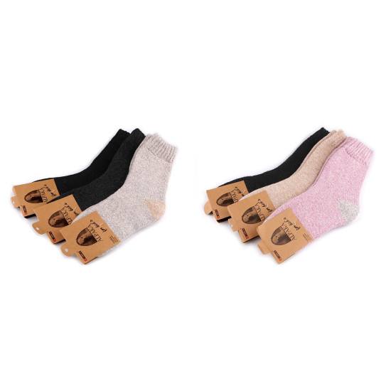 Alpaca thermal socks for girls - Mix (3 Pairs)