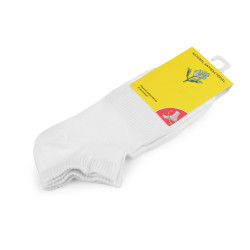 Skarpetki bawełniane antybakteryjne krótkie unisex - White (1 Para)