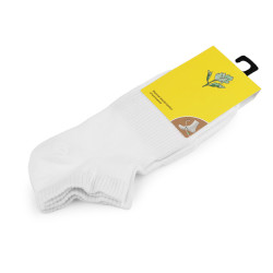 Skarpetki bawełniane antybakteryjne krótkie unisex - White (1 Para)