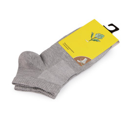 Skarpetki bawełniane antybakteryjne krótkie unisex - Szary (1 Para)