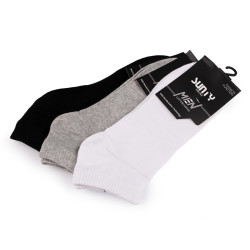 Calzini alla caviglia da uomo, in cotone - Mix (3 Paia)